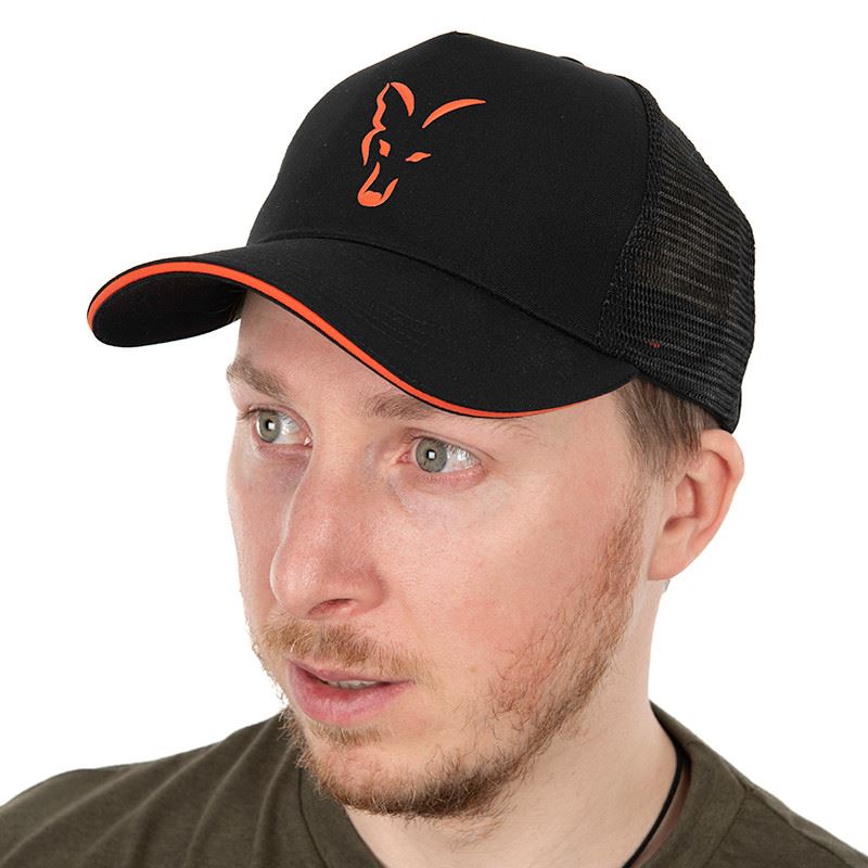 Fox Trucker Cap Black & Orange