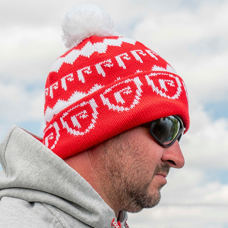 Fox Rage Red & White Bobble Hat