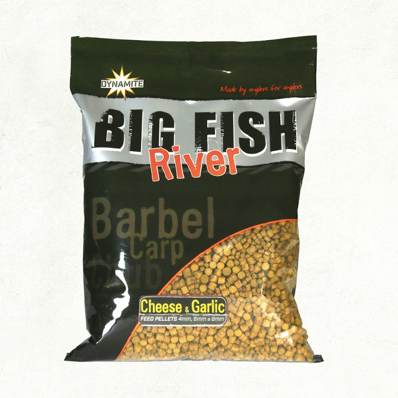 Dynamite Baits Big Fish River Cheese & Garlic Pellets 1.8kg