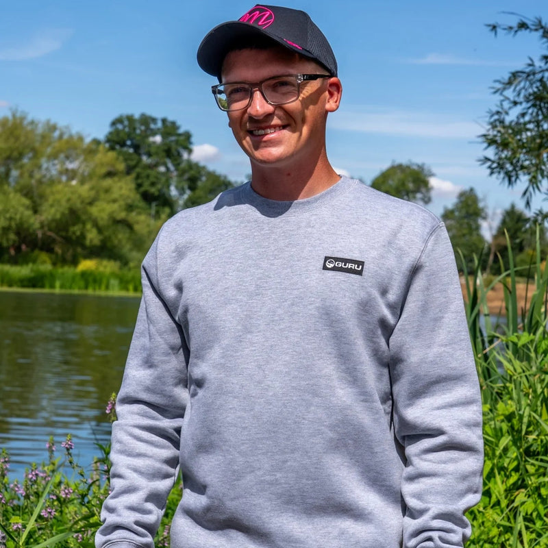 Guru Patch Crewneck Sweatshirt Grey