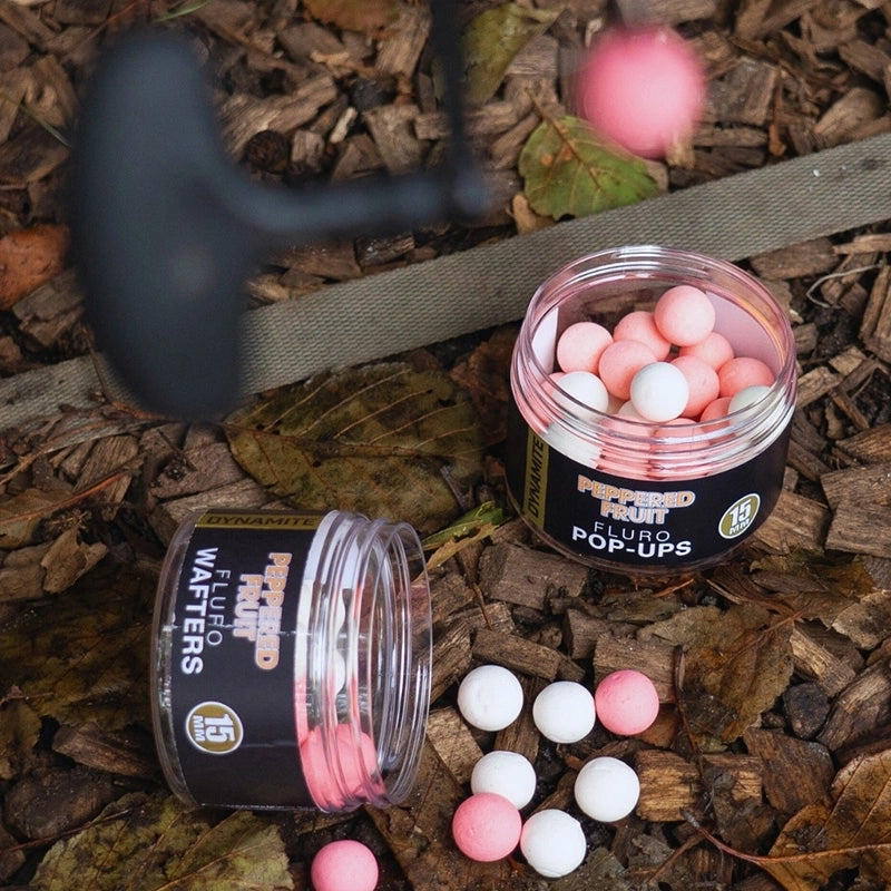 Dynamite Baits Peppered Fruit Fluro Wafters 15mm