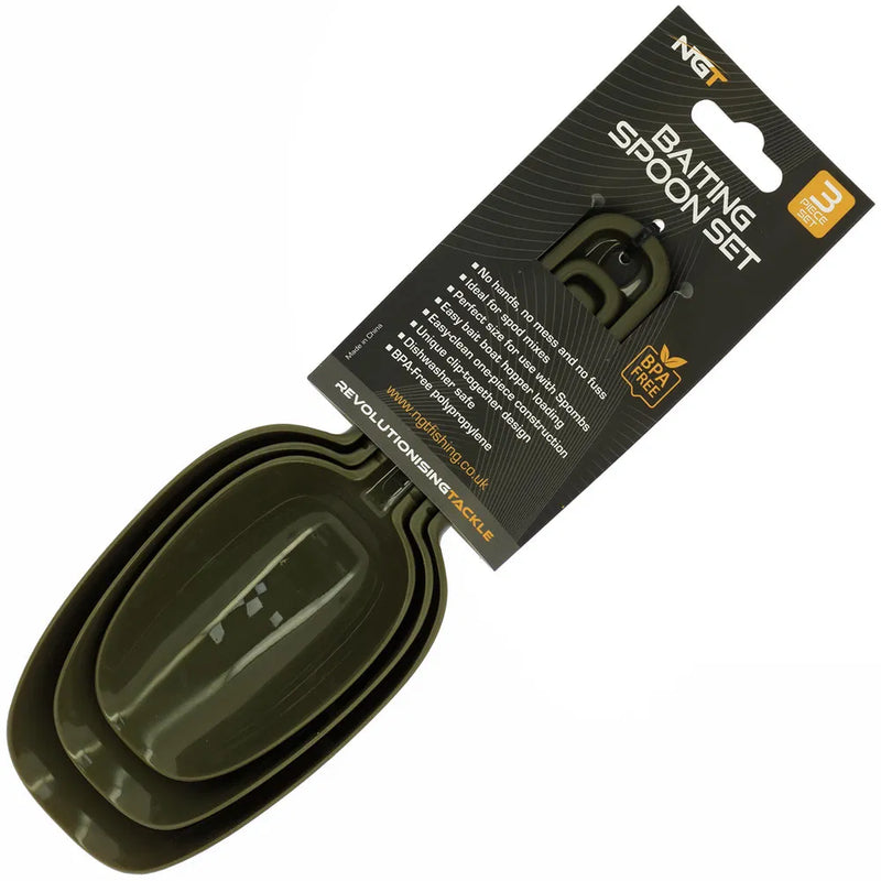 NGT 3pc Baiting Spoon Set