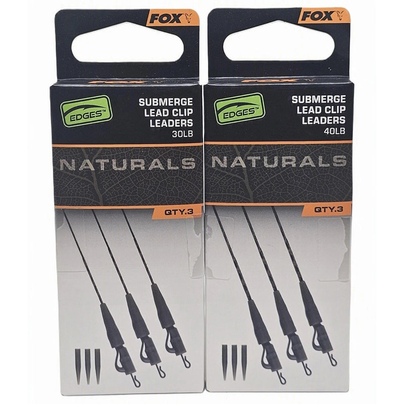 Fox Edges Naturals Submerge Lead Clip Leaders