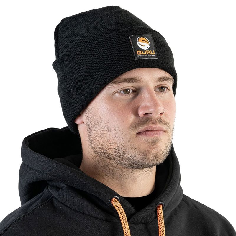 Guru Black Patch Beanie