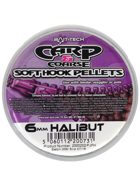 Bait-Tech Soft Hook Pellets Halibut 6mm