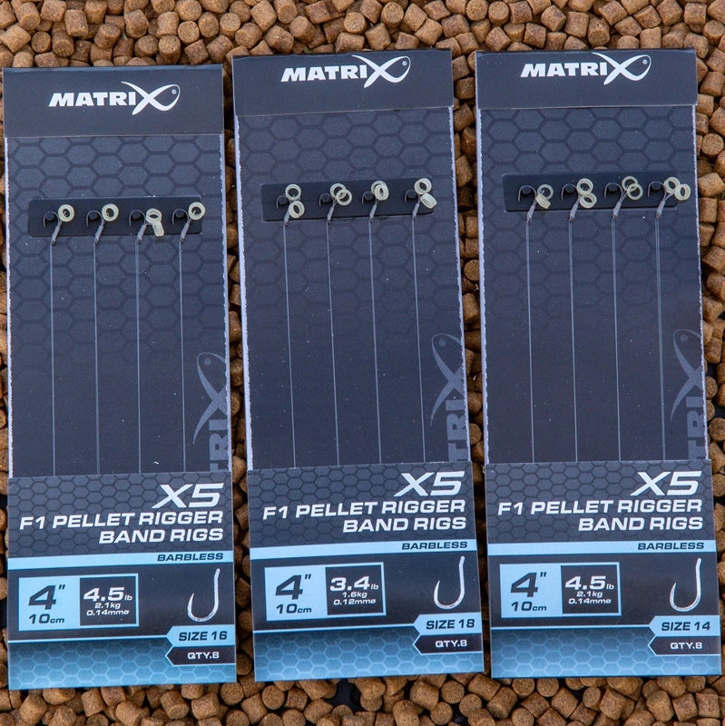 Matrix X5 F1 Pellet Rigger Band Rigs 10cm