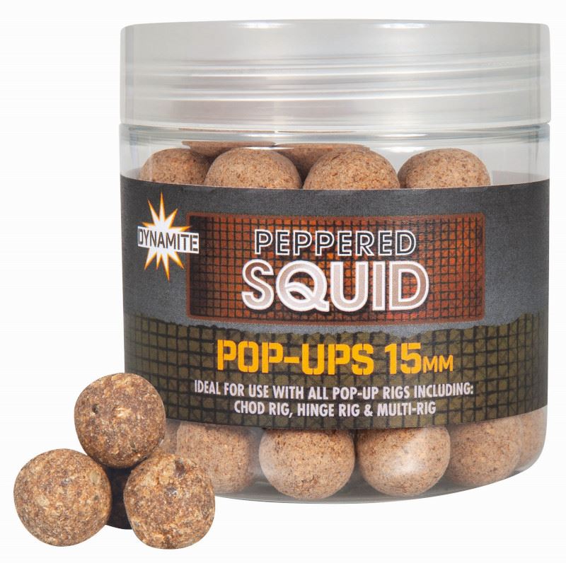 Dynamite Baits Pop-Ups 15mm Peppered Squid