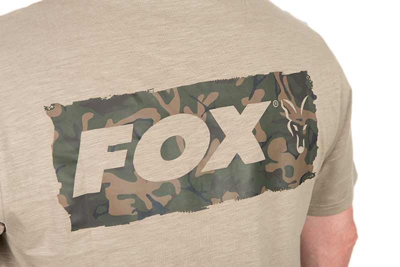 Fox LW Khaki Large Print Tee Shirt