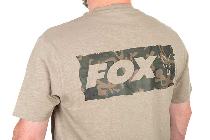 Fox LW Khaki Large Print Tee Shirt