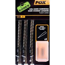 Fox Submerge Camo Leaders Kwik Change Kit 40lb x3
