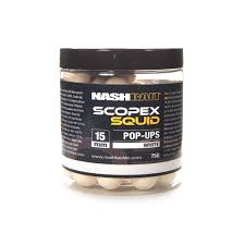 Nash Bait Scopex Squid 15mm White Pop Ups