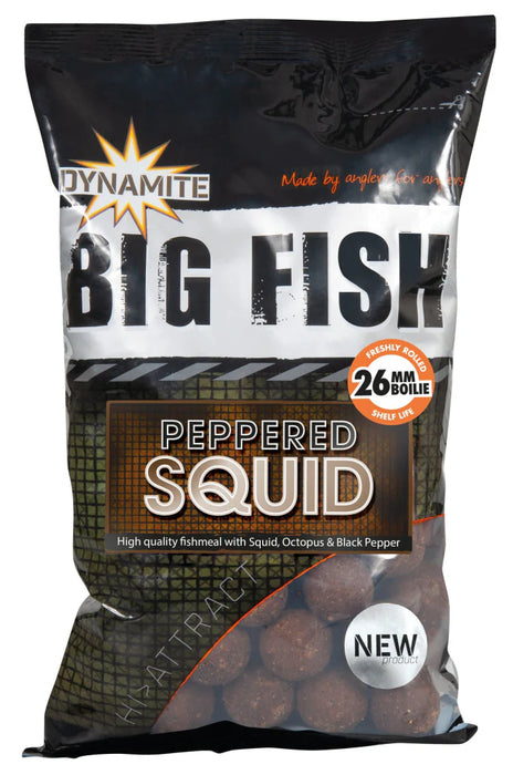 Dynamite Baits Peppered Squid Boilies 26mm 1kg