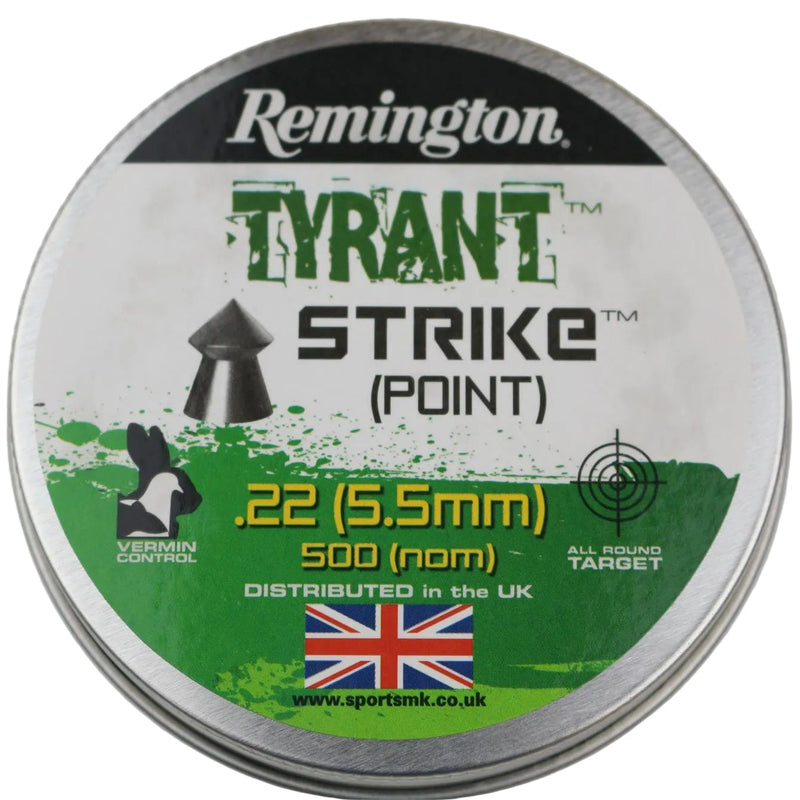 Remington Tyrant Strike Point .22 Airgun Pellets – 500 Pointed Pellets