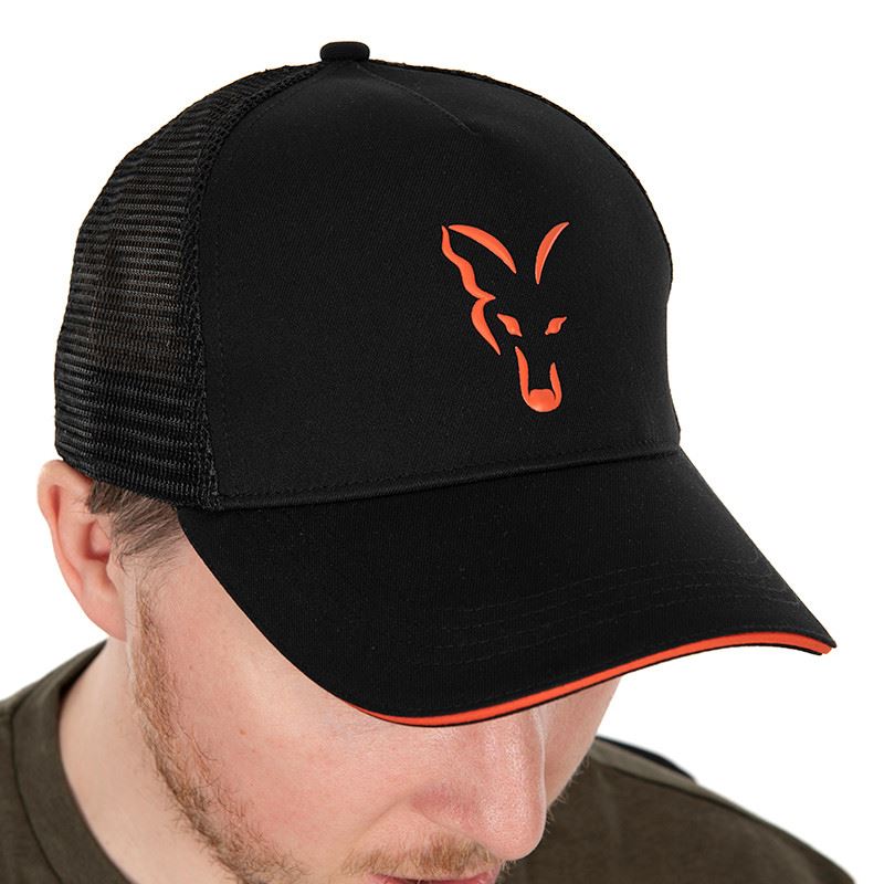 Fox Trucker Cap Black & Orange