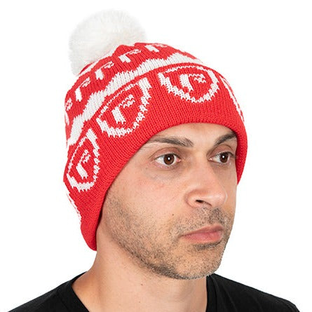 Fox Rage Red & White Bobble Hat