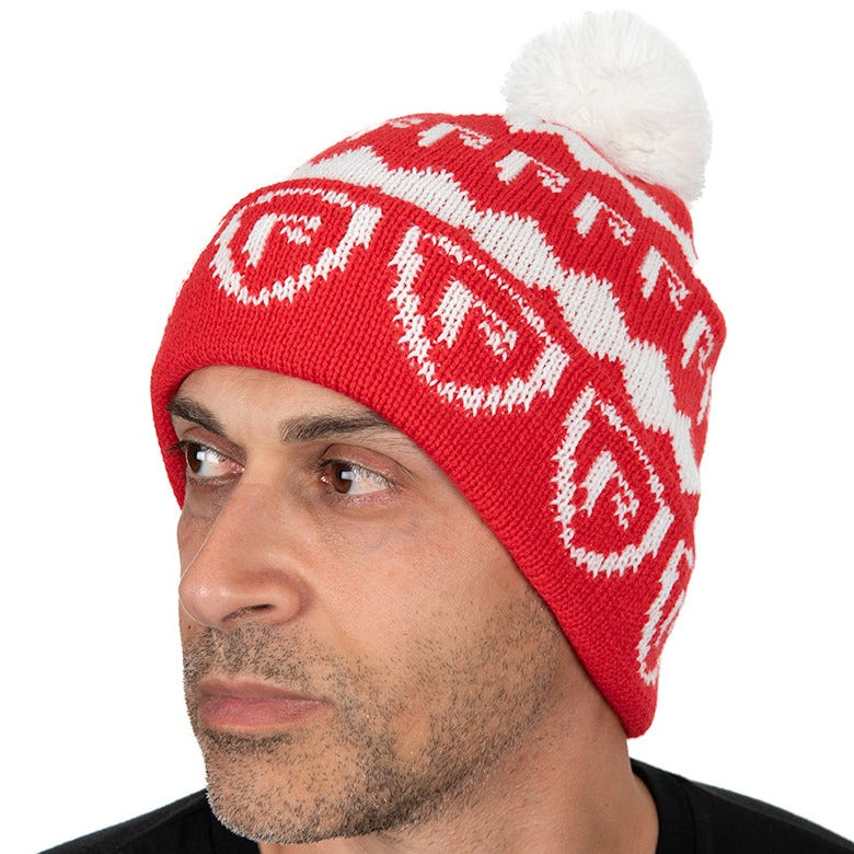 Fox Rage Red & White Bobble Hat