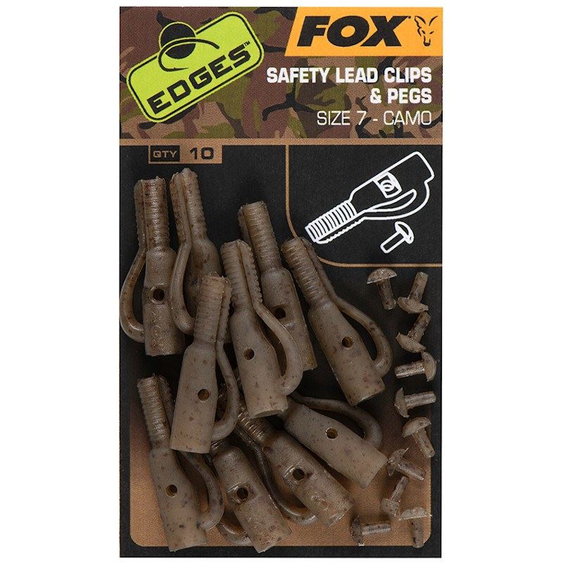 Fox EDGES™ Camo Safety Lead Clip & Pegs