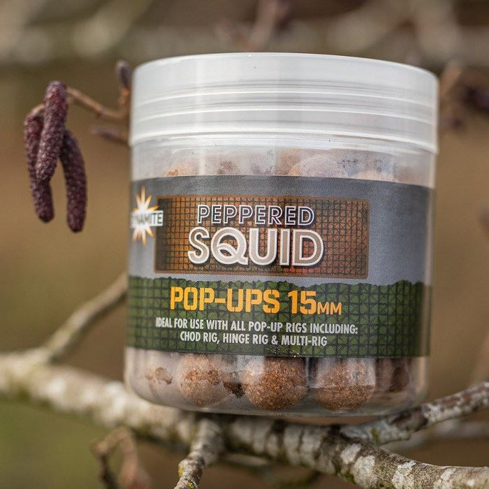 Dynamite Baits Pop-Ups 15mm Peppered Squid