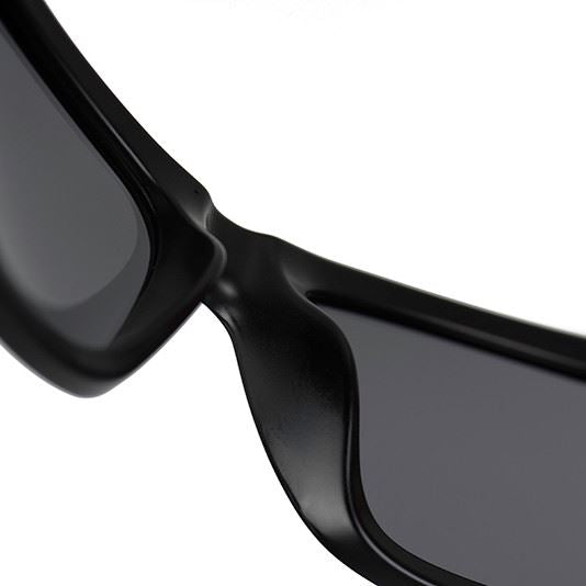 Fox Collection Wraps Black Orange Sunglasses