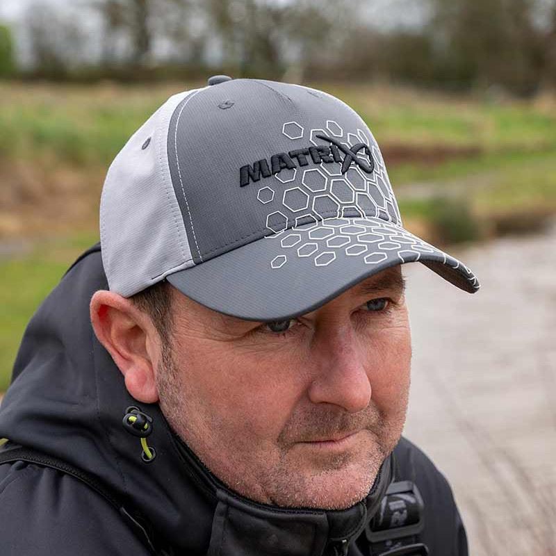 Matrix Hex Print Grey Baseball Cap