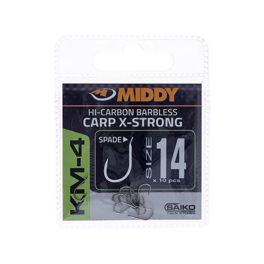 Middy KM-4 Carp X-Strong Spade Hooks