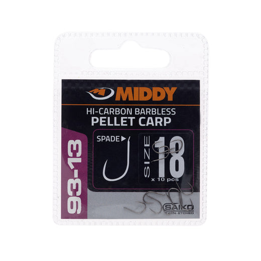 Middy 93-13 Pellet Carp Spade Hooks 18s
