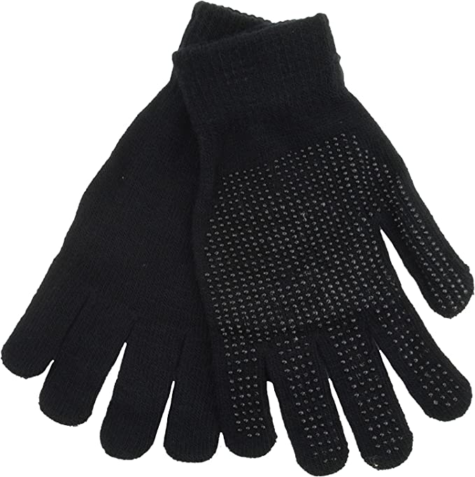 Black Warm Magic Gloves with Palm Grip