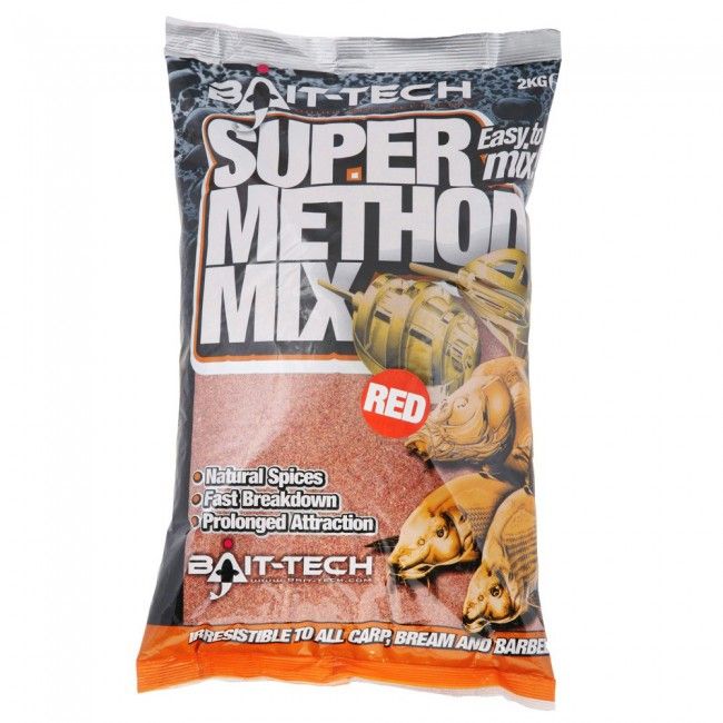 Bait-Tech Super Method Mix Red Groundbait 2kg - Lobbys Tackle