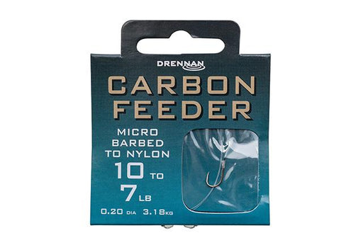 Drennan Carbon Feeder Hooks To Nylon - Lobbys Tackle