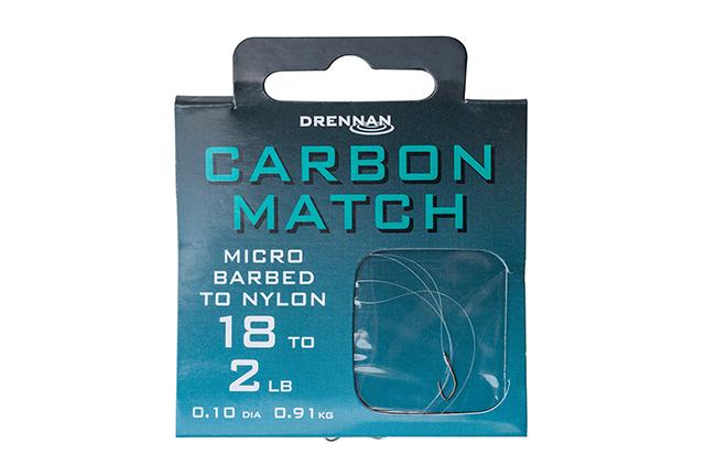 Drennan Carbon Match Hooks To Nylon - Lobbys Tackle