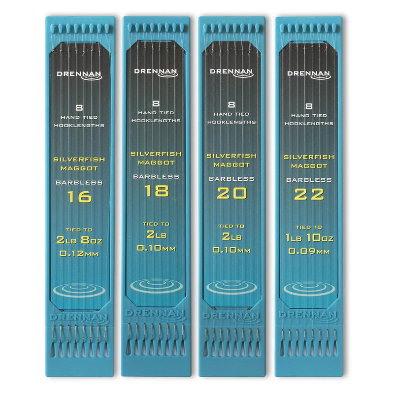 Drennan Hooklength Plate Barbless Silverfish Maggot - Lobbys Tackle