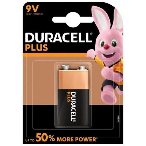 Duracell Plus 9V Alkaline Battery LR61 - Lobbys Tackle