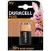 Duracell Plus 9V Alkaline Battery LR61 - Lobbys Tackle