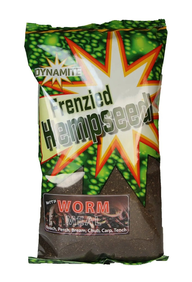 Dynamite Baits Frenzied Hemp Dark Worm Groundbait 900g - Lobbys Tackle