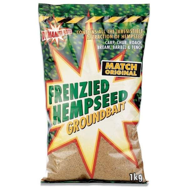 Dynamite Baits Frenzied Hemp Match Fine Original Groundbait 1kg - Lobbys Tackle
