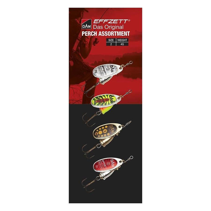 Effzett Perch Spinner Assortment 4pc - Lobbys Tackle