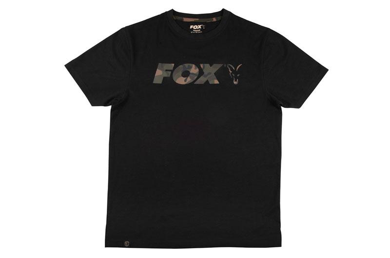 Fox Black Camo Print T shirt - Lobbys Tackle