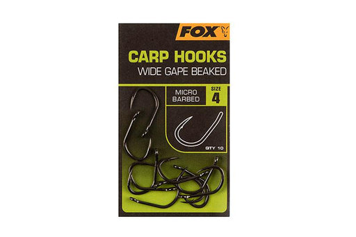 Fox Carp Hooks Wide Gape Beaked - Lobbys Tackle