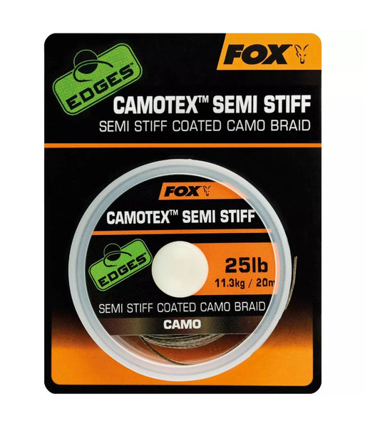 Fox Edges Camotex Semi Stiff Coated Camo Braid 20m - Lobbys Tackle