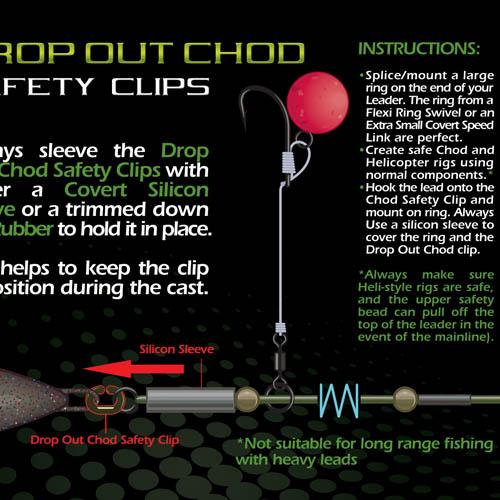 Gardner Drop Out Chod Safety Clips - Lobbys Tackle