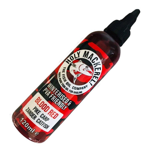 Holy Mackerel! Fish Oil Blood Red 120ml - Lobbys Tackle