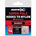 Matrix Super Pole Barbed Hooks To Nylon - Lobbys Tackle