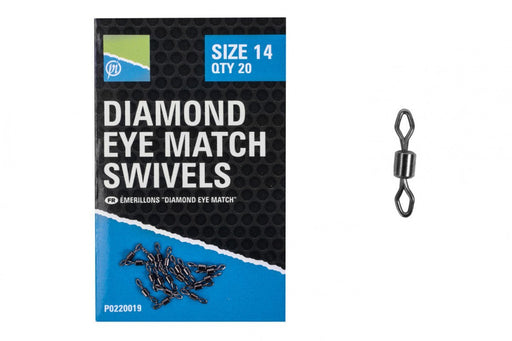 Preston Diamond Eye Match Swivels - Lobbys Tackle
