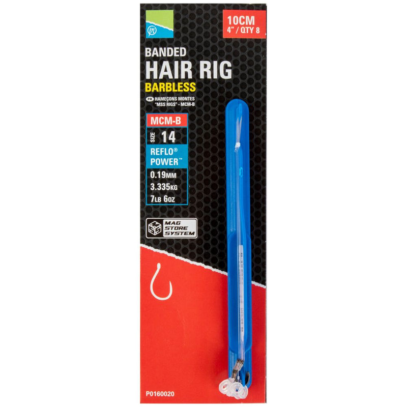 Preston MCM-B 4" Banded Hair Rig Hooklengths - Lobbys Tackle