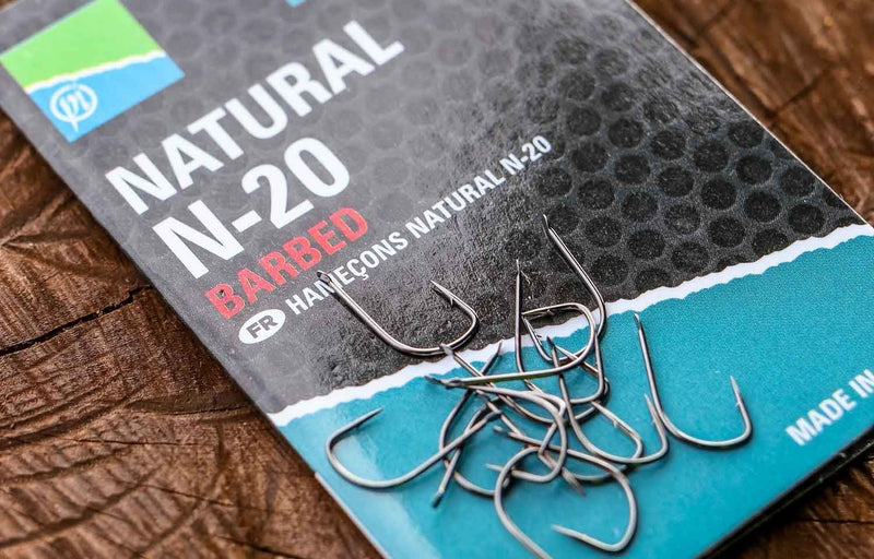 Preston Natural N-20 Barbed Hooks - Lobbys Tackle