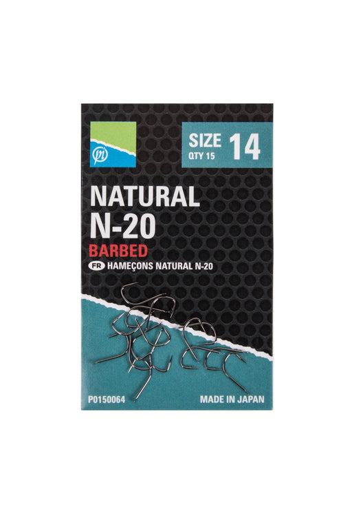 Preston Natural N-20 Barbed Hooks - Lobbys Tackle