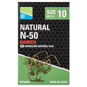 Preston Natural N-50 Barbed Hooks - Lobbys Tackle