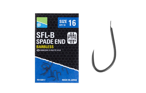 Preston SFL-B Spade End Barbless Hooks - Lobbys Tackle