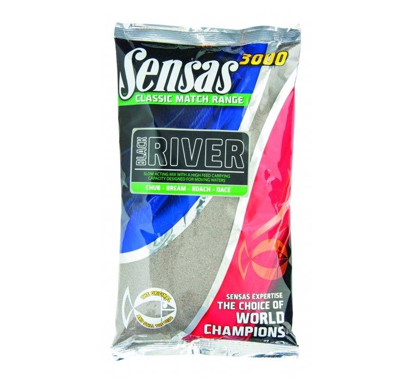 Sensas 3000 River Black 1kg - Lobbys Tackle